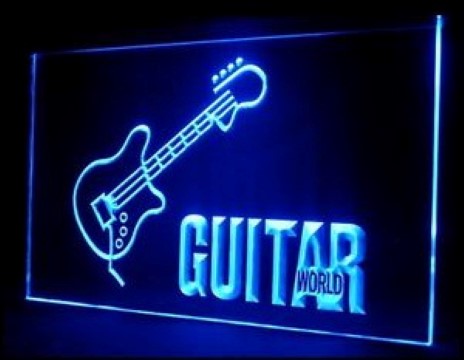 Guitar World LED Neon Sign
